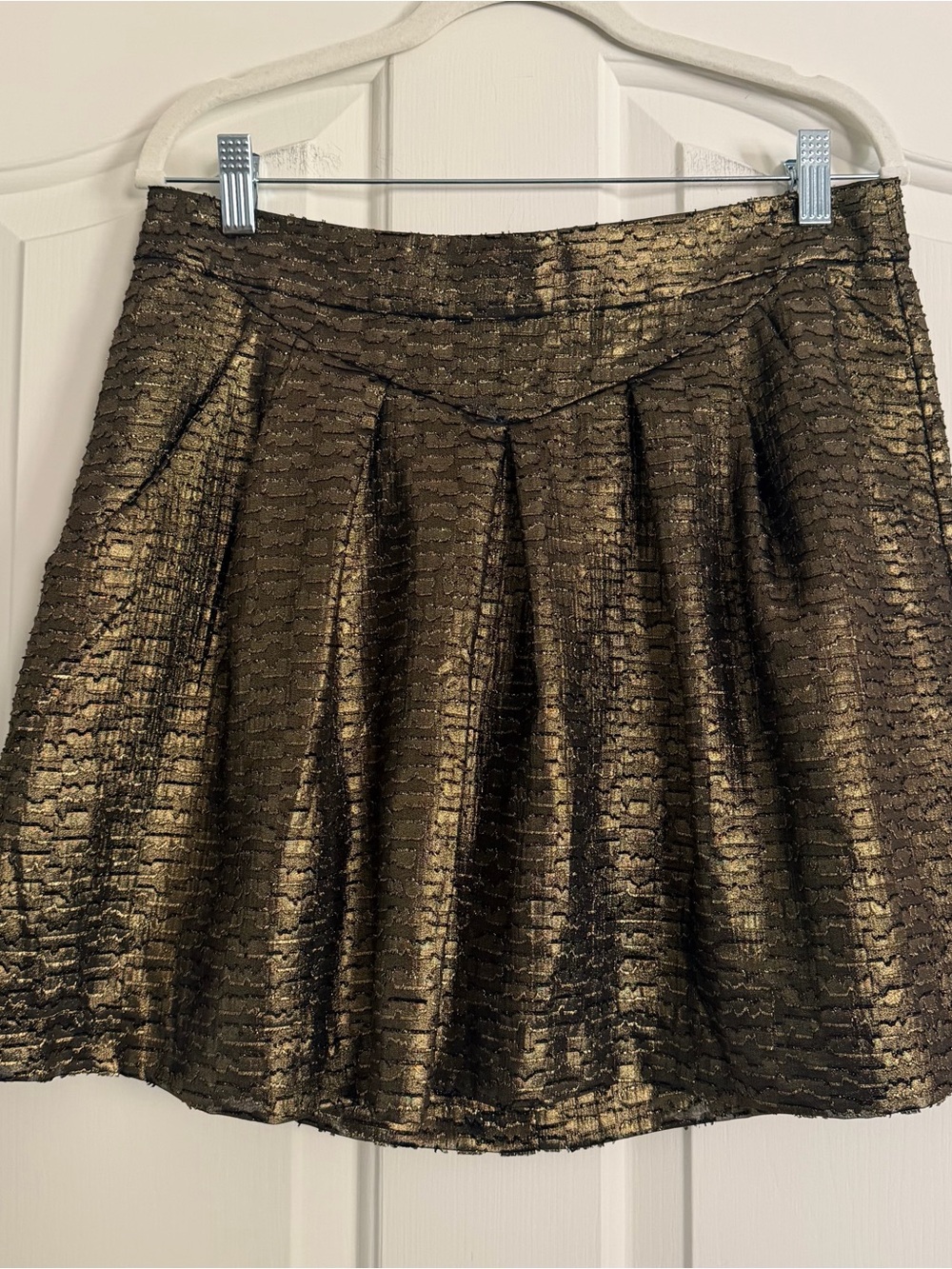 NWT Gap Metallic Gold Brocade Jacquard Skirt Sz 6